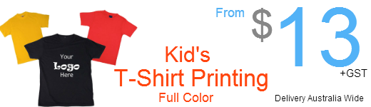 Custom Kids T shirt Printing free delivery Australia wide